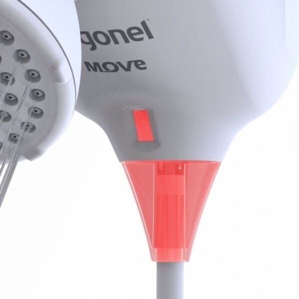 Ducha Eletronica Move 110v ou 220v Branco Zagonel - 220v - 5