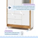 Ver mais imagens de Quarto de Bebê Completo com Cômoda Berço e Guarda Roupa 100% MDF Encanto