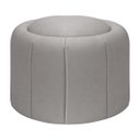 Ver imagem 1 de Puff Redondo Orgânico Resistente Flora 45x45 Bouclê - Sofa Store:bouclê Cinza Claro