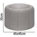 Ver imagem 4 de Puff Redondo Orgânico Resistente Flora 45x45 Bouclê - Sofa Store:bouclê Cinza Claro
