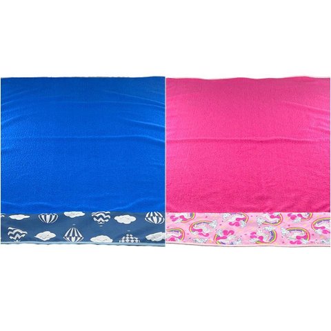 Kit 5 Pçstoalha de Banho Pet Splash Alta Absorção Seca Rápido: 3 Azul + 2 Pink