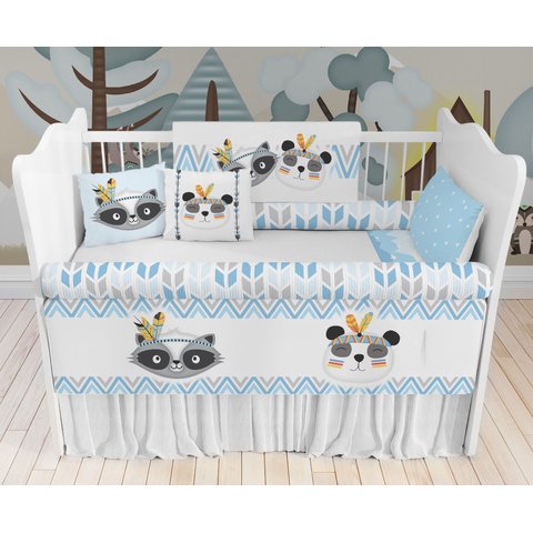 Kit Berço Enxoval de Bebê Safari Indiozinhos