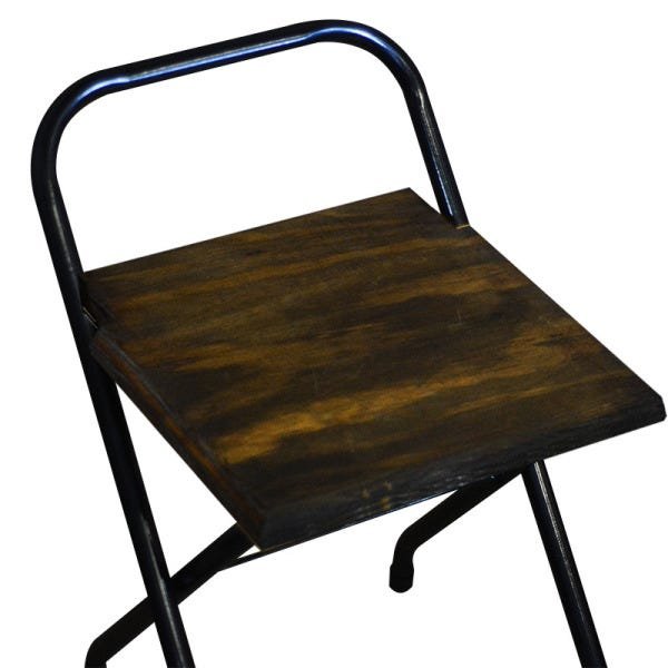 Conjunto Mesa Industrial Dobrável com 2 Cadeiras Imbuia - 10