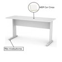 Ver imagem 3 de Mesa Escritório 1,50×0,60m com GAVETAS – INCOFLEX – CINZA/CINZA – 43082