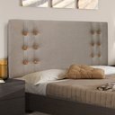 Ver imagem 2 de Cabeceira Estofada Cama Box Casal Queen Size Monreale 160cm Linho Rústico Areia - Desk Design