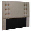 Ver imagem 1 de Cabeceira Estofada Cama Box Casal Queen Size Monreale 160cm Linho Rústico Areia - Desk Design