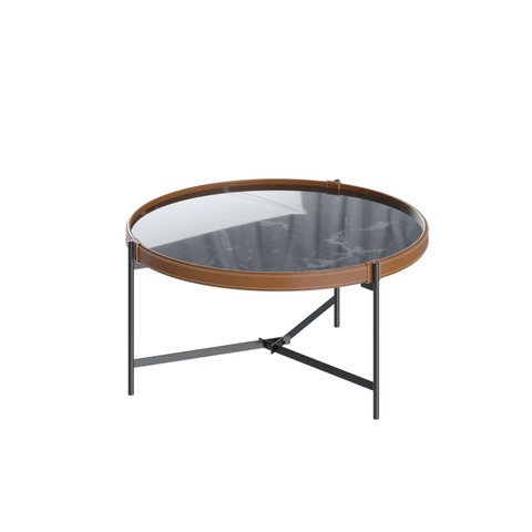 Mesa de Centro Aqua 71 Marmorizado Preto com Grafite - Imcal Moveis Imcal Móveis