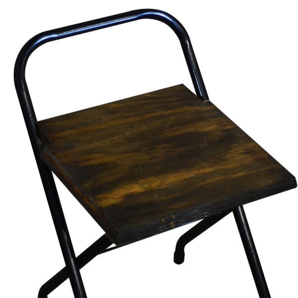 Kit 2 Cadeiras Industriais Dobráveis Imbuia - 6