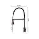 Ver imagem 3 de Monocomando Gourmet 1 Saida C/ Mola 50cm (5 a 40mca) Acquaflex Black - Levo