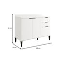 Ver imagem 2 de Gabinete de Cozinha Modulado Balcão Alpha 2506 3 Portas e 2 Gavetas sem Tampo 120cm Branco