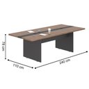 Ver imagem 2 de Mesa para Sala de Reunião 2,40 M Paris Noce Preto