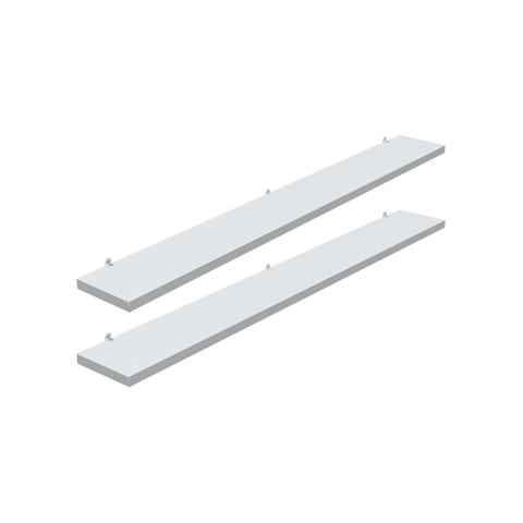 Kit 2 Prateleira Branca 80X10 + Suporte Flutuante Mdf  Organizadora Decoração Cozinha Banheiro Sala