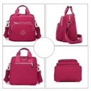 Ver imagem 4 de Bolsa Mochila Multi Uso Nylon com Alça Removível Feminina - Verde claro