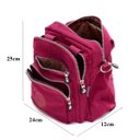 Ver imagem 3 de Bolsa Mochila Multi Uso Nylon com Alça Removível Feminina - Verde claro