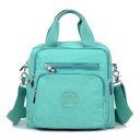 Ver imagem 1 de Bolsa Mochila Multi Uso Nylon com Alça Removível Feminina - Verde claro
