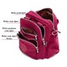 Bolsa Mochila Multi Uso Nylon com Alça Removível Feminina - Rosa - 3
