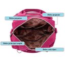 Ver imagem 2 de Bolsa Mochila Multi Uso Nylon com Alça Removível Feminina - Rosa