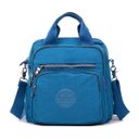 Ver imagem 1 de Bolsa Mochila Multi Uso Nylon com Alça Removível Feminina - Azul