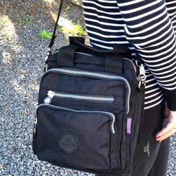 Bolsa Mochila Multi Uso Nylon com Alça Removível Feminina - Preto - 3