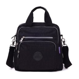 Bolsa Mochila Multi Uso Nylon com Alça Removível Feminina - Preto - 1