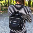 Ver imagem 5 de Bolsa Mochila Multi Uso Nylon com Alça Removível Feminina - Preto
