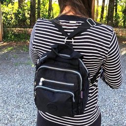 Bolsa Mochila Multi Uso Nylon com Alça Removível Feminina - Preto - 5