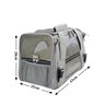 Bolsa de transporte pet avião para cães e gatos luxo - Cinza claro - 5