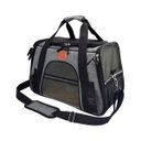 Ver imagem 1 de Bolsa de transporte pet avião para cães e gatos luxo - Cinza
