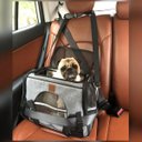 Ver imagem 5 de Bolsa de transporte pet avião para cães e gatos luxo - Cinza