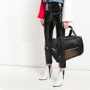 Ver imagem 4 de Bolsa de transporte pet avião para cães e gatos luxo - Preto