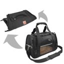 Ver imagem 3 de Bolsa de transporte pet avião para cães e gatos luxo - Preto