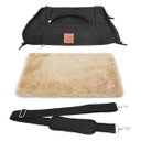 Ver imagem 2 de Bolsa de transporte pet avião para cães e gatos luxo - Preto