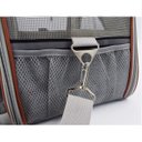 Ver imagem 3 de Bolsa Transporte Pet Luxo Cães E Gatos Avião - Cinza claro