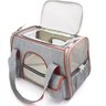 Bolsa Transporte Pet Luxo Cães E Gatos Avião - Cinza claro - 6