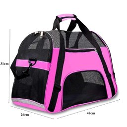 Bolsa Transporte Pet Para Cabine Avião - Rosa - 4