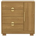 Ver imagem 5 de Cômoda Sapateira com Espelho para Quarto 1 Porta 4 Gavetas Paraty V01 Nature - Lyam Decor
