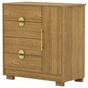 Ver imagem 6 de Cômoda Sapateira com Espelho para Quarto 1 Porta 4 Gavetas Paraty V01 Nature - Lyam Decor