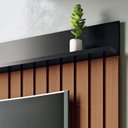 Ver imagem 6 de Painel Tv 55 160cm Bancada Suspensa Self Preto-castanho - Hb Móveis