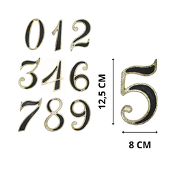 Número residencial, KIT TRÊS PEÇAS, algarismo  (12,5 cm) não amassa não enferruja - 2