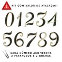 Ver imagem 3 de Número residencial, KIT TRÊS PEÇAS, algarismo  (12,5 cm) não amassa não enferruja