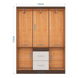 Guarda Roupa Casal Milão 6 Portas Chocolate Off White – Poquema - 3