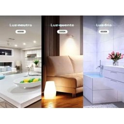 Kit 40 Spot LED 5W 4000K Embutir Pp Redondo Branco Neutro Direcionável - 5