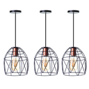Ver imagem 1 de Kit 3 Pendentes Aramado Bala 23 Cm Decorações Cor: Preto