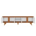 Ver imagem 4 de Rack Bancada Roma 217cm Cedro-Branco para até 60? - Casa D Cedro-Branco
