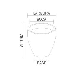 Vaso Polietileno Elipse Rústico 27 Litros 40x39.5cm Japi - 2