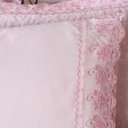 Ver imagem 2 de Kit Enxoval Queen Com Cobre Leito Bordado Ingles 7 Peças Soft Mauve - Bene Casa