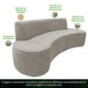 Ver imagem 3 de Sofá 4 Lugares 230cm Mônaco Poliéster Bege - Nexta Casa