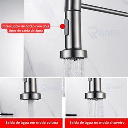 Arejador Bico Chuverinho Torneira Gourmet Monocomando - 6