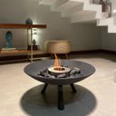 Ver imagem 2 de Conjunto Leroy com 2 Poltronas, Puffs e Lareira - Estilo e Conforto para Relaxar