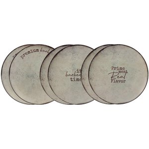 Kit Prato Raso Tramontina Churrasco Rustic em Porcelana 28 Cm 06 Peças 96950277